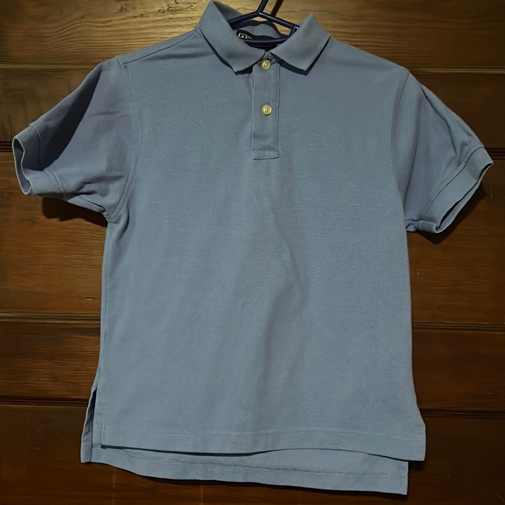 Lands’ End Direct Merchants. Collar Shirt. Boys. Blue. Size L